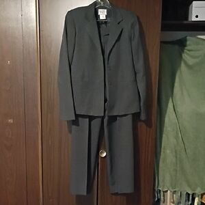 Women's Suits Gray Plaid Two Piece Pants Suit.  Reflections Of Dallas